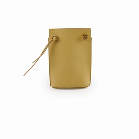 Loewe Pocket Leather Crossbody Yellow