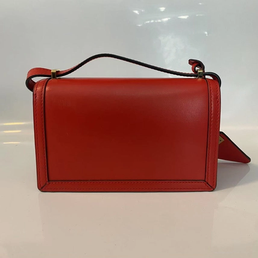 Loewe Red Leather Puzzle Crossbody Bag