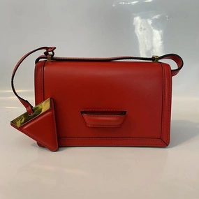 Loewe Red Leather Puzzle Crossbody Bag