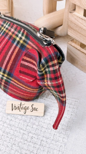Loewe Wool Tartan Elephant Crossbody Bag