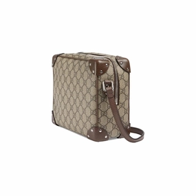 Logo Print Shoulder Bag Beige/Ebony