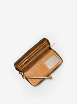 Logo Stripe Continental Wristlet