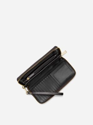 Logo Stripe Continental Wristlet