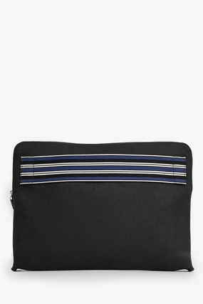 Loro Piana X Horoshi Fujiwara Black Canvas Zip Pouch