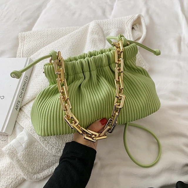 Lotus Women's Small Thick Chain Leather Handbag