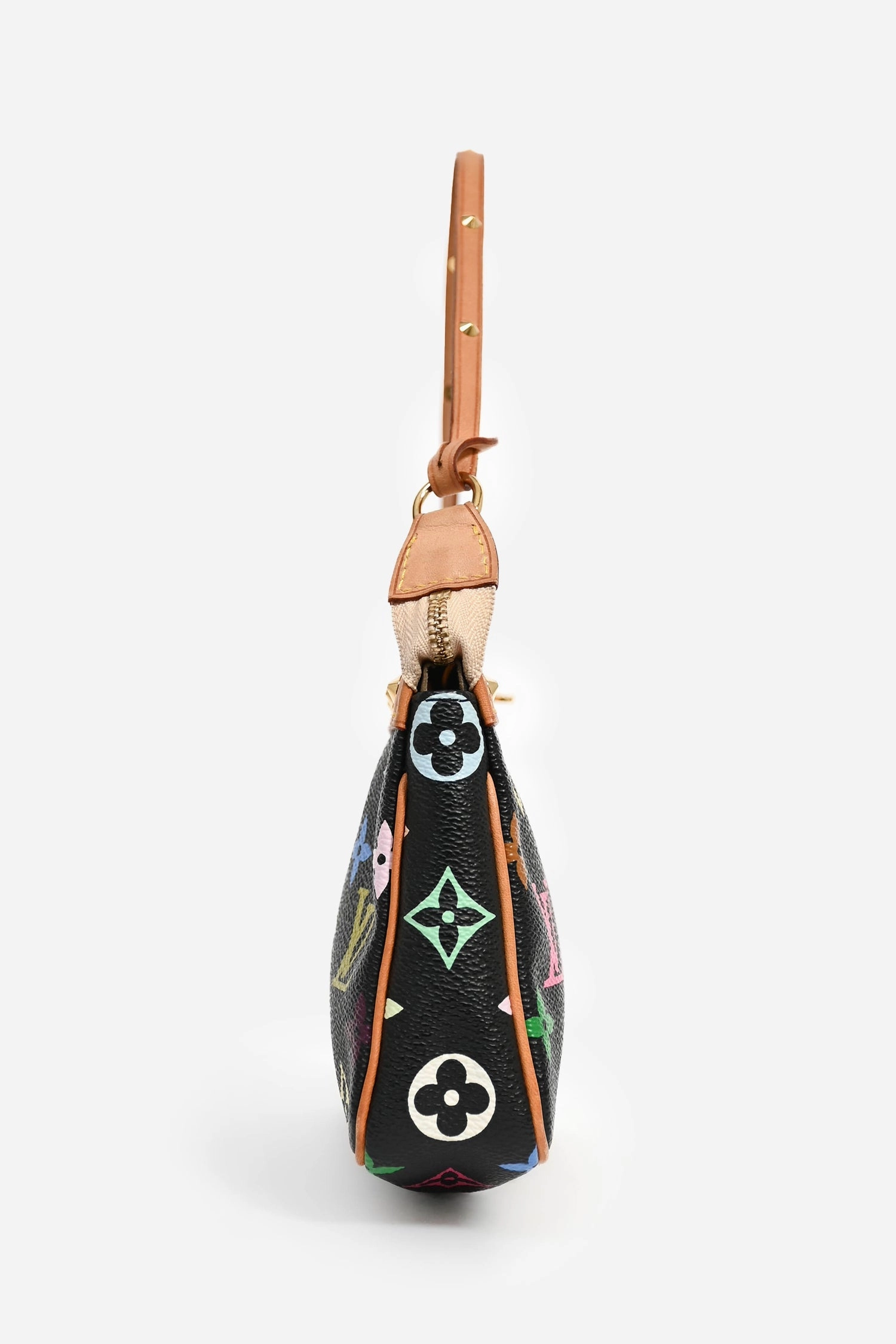 Louis Vuitton 2005 Black Multicolore Canvas Pochette
