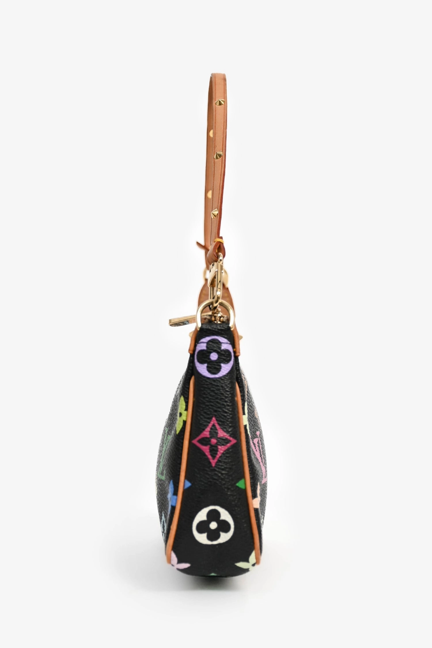 Louis Vuitton 2005 Black Multicolore Canvas Pochette