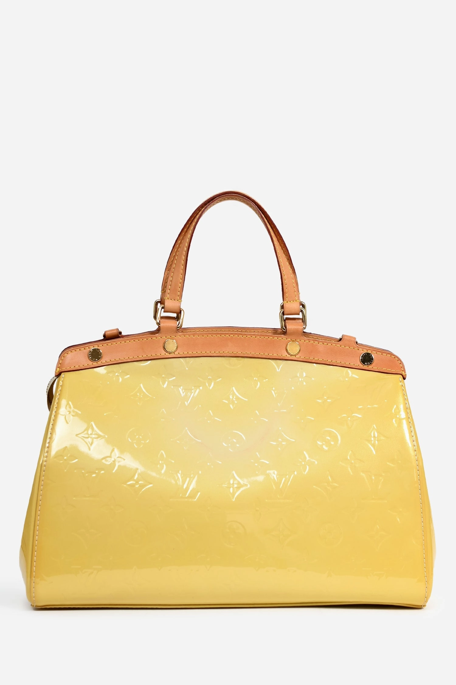 Louis Vuitton 2012 Yellow Vernis Leather Brea MM Tote (No Strap)