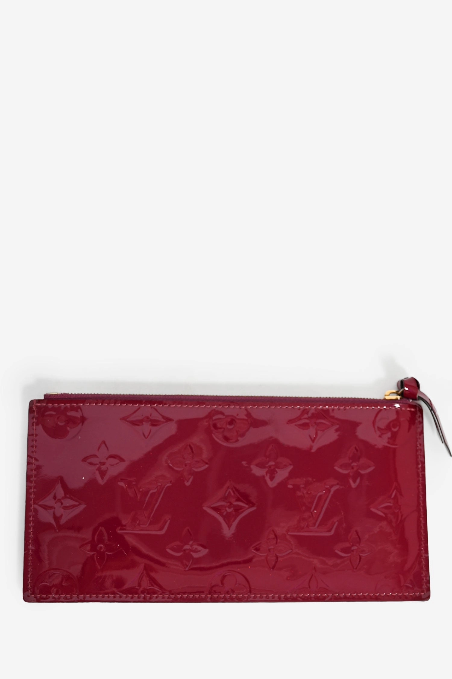 Louis Vuitton 2015 Burgundy Monogram Vernis 'Felecie' Pochette on Chain with Inserts