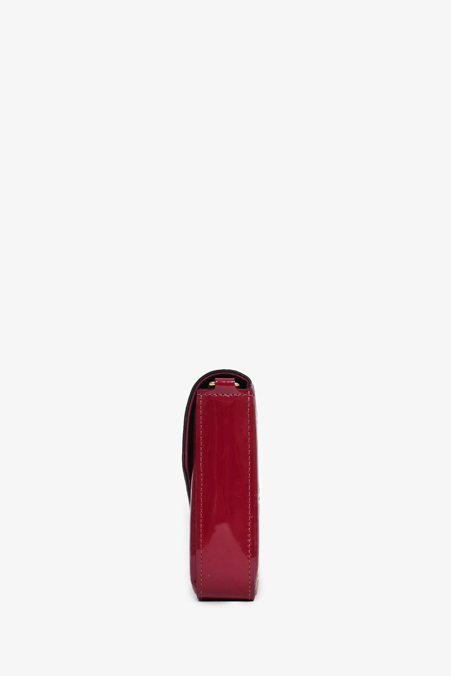 Louis Vuitton 2015 Burgundy Monogram Vernis 'Felecie' Pochette on Chain with Inserts