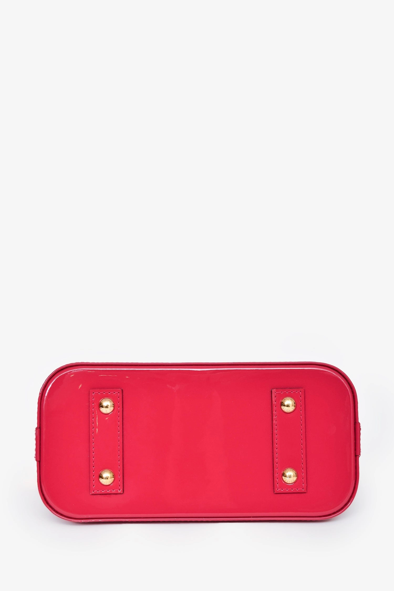 Louis Vuitton 2015 Fuchsia Patent Leather Alma BB Top Handle with Strap