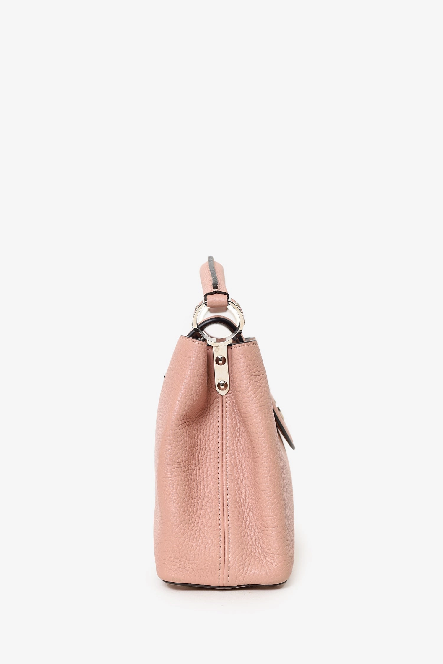 Louis Vuitton 2015 Pink Taurillon Capucines BB Top Handle Bag with Strap