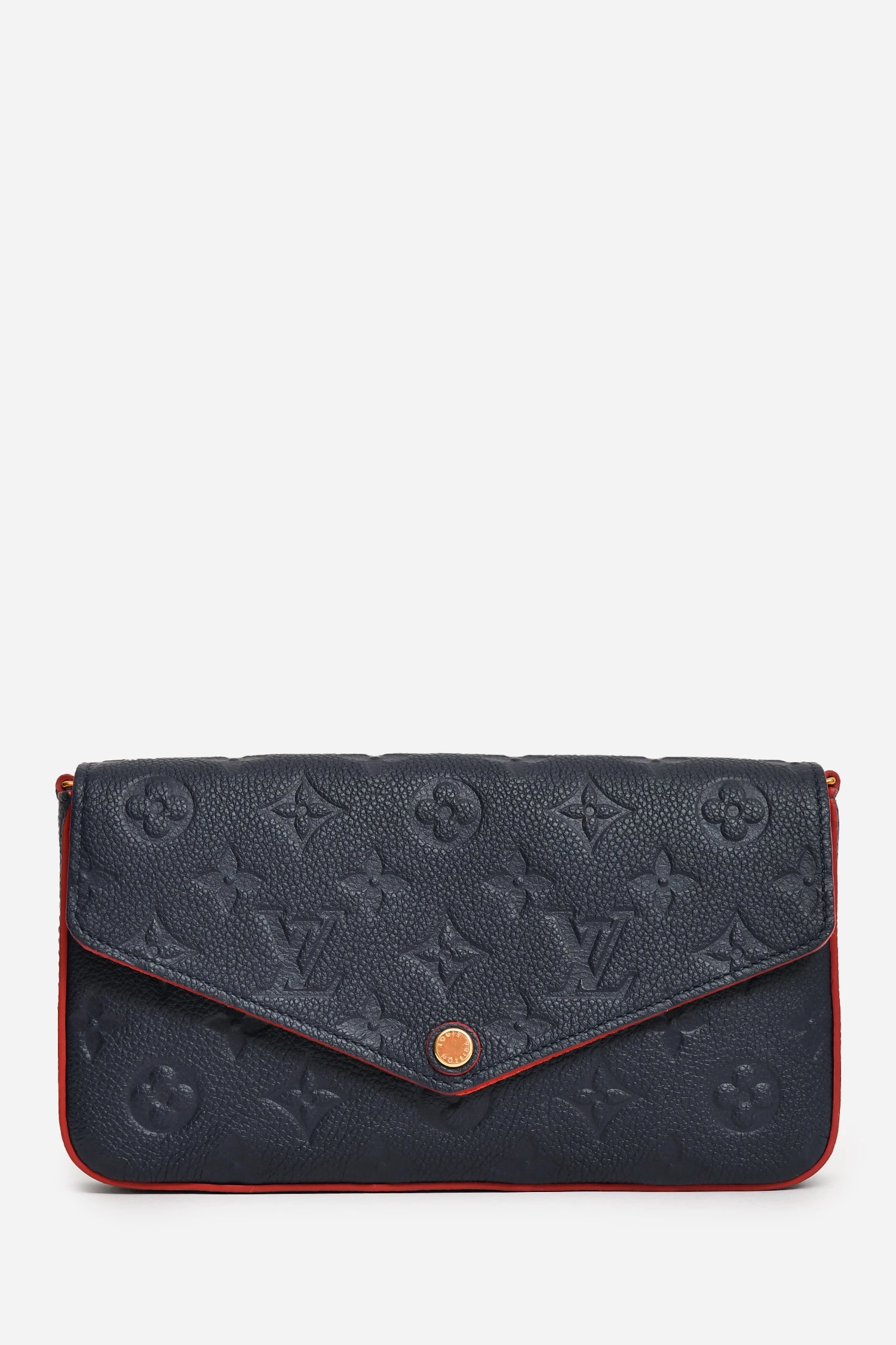 Louis Vuitton 2017 Navy/Red Leather Empriente Felicie Crossbody Bag