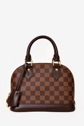 Louis Vuitton 2020 Damier Ebene Alma BB with Strap
