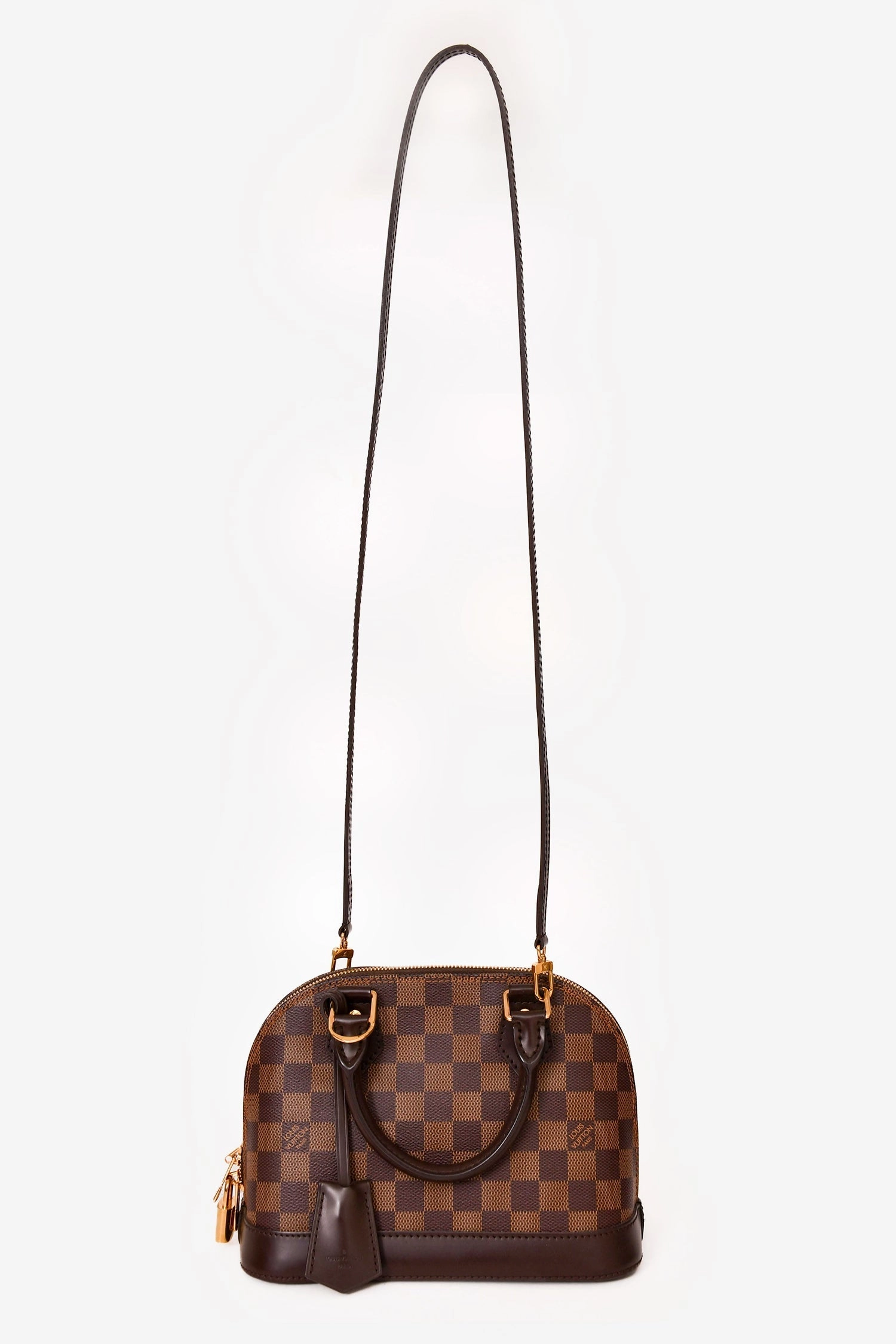 Louis Vuitton 2020 Damier Ebene Alma BB with Strap