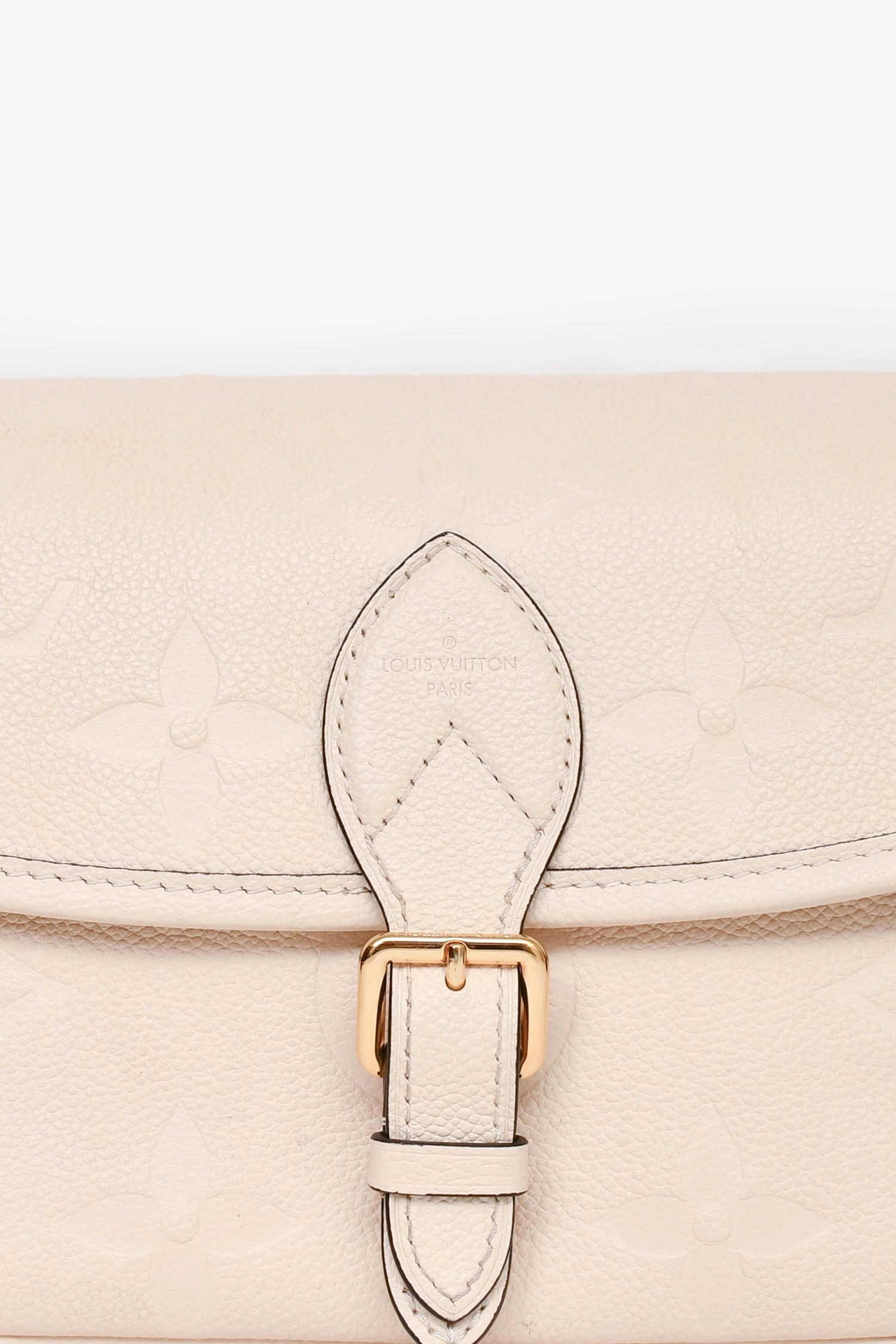Louis Vuitton 2023 Cream Leather Emprienete Diane Crossbody Bag