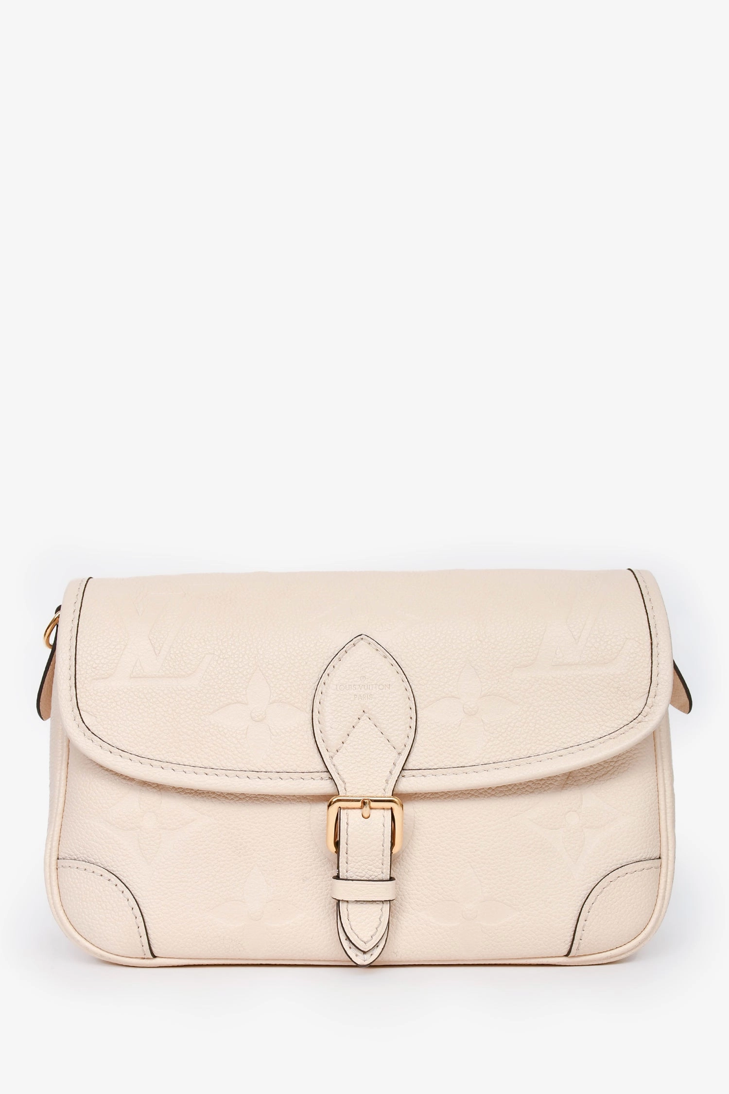 Louis Vuitton 2023 Cream Leather Emprienete Diane Crossbody Bag