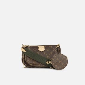 Louis Vuitton - Multi Pochette Accessoires GHW - Khaki Strap - Pre-Loved