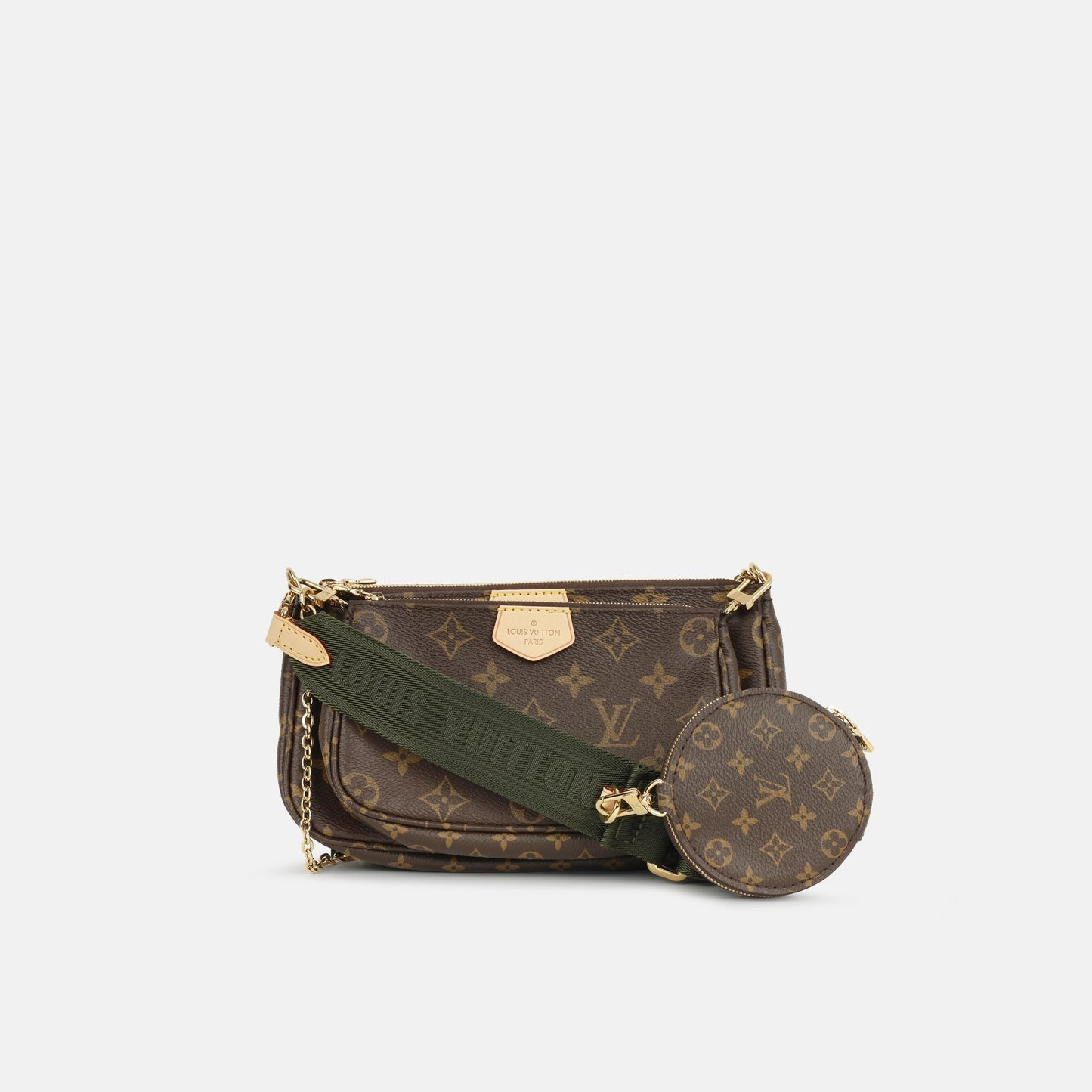 Louis Vuitton - Multi Pochette Accessoires GHW - Khaki Strap - Pre-Loved