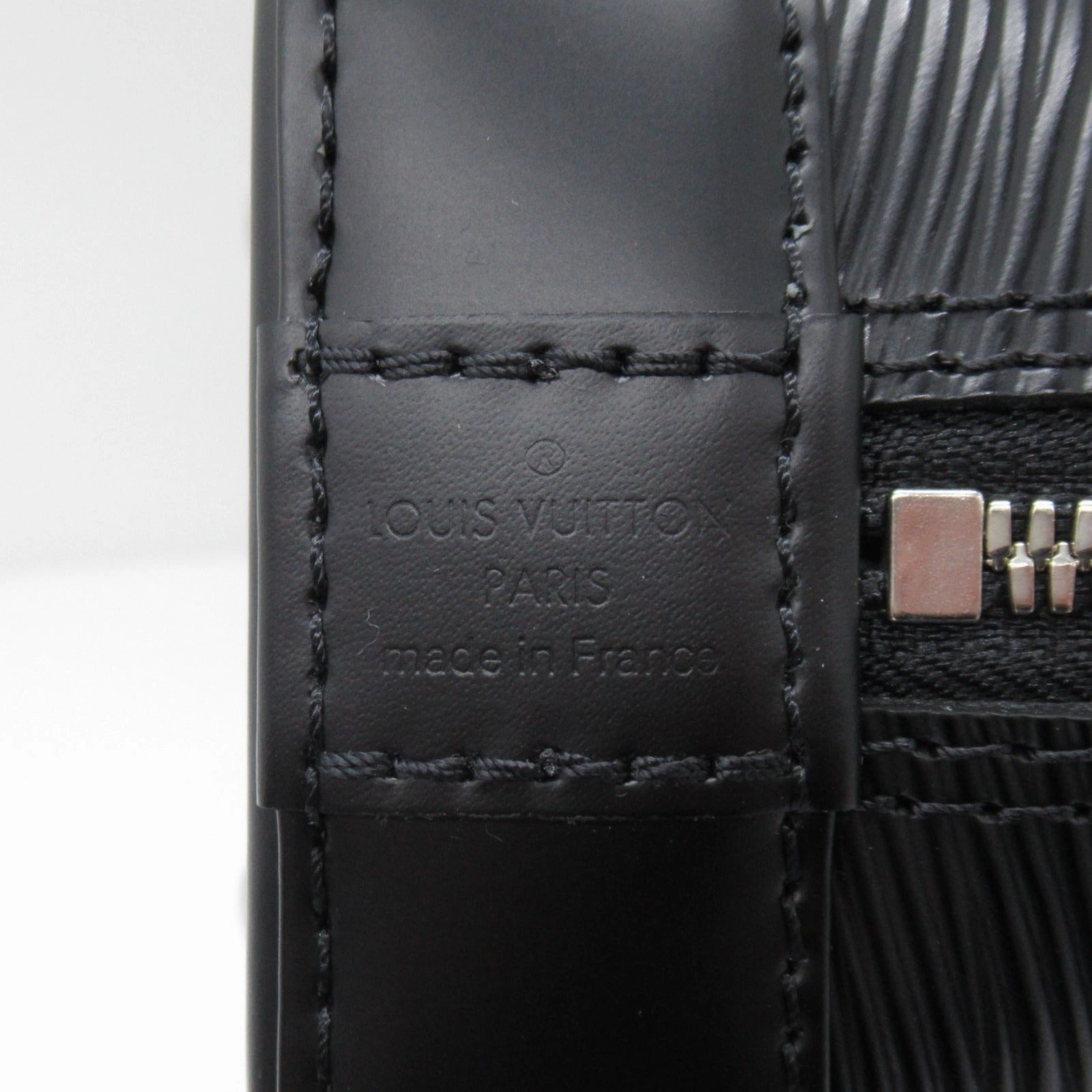 Louis Vuitton Alma BB Jacquard Strap Shoulder Bag  (wood) Epi  Black M59217