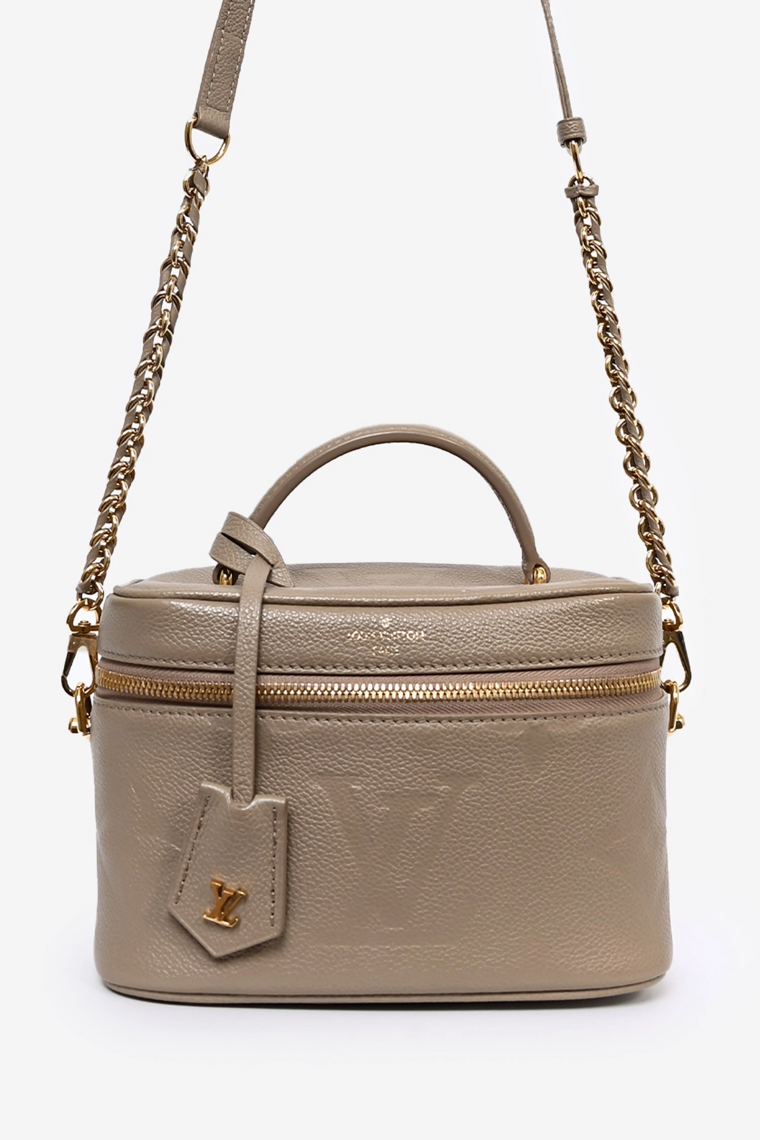 Louis Vuitton Beige Empreinte Monogram Giant Vanity PM with Chain Strap