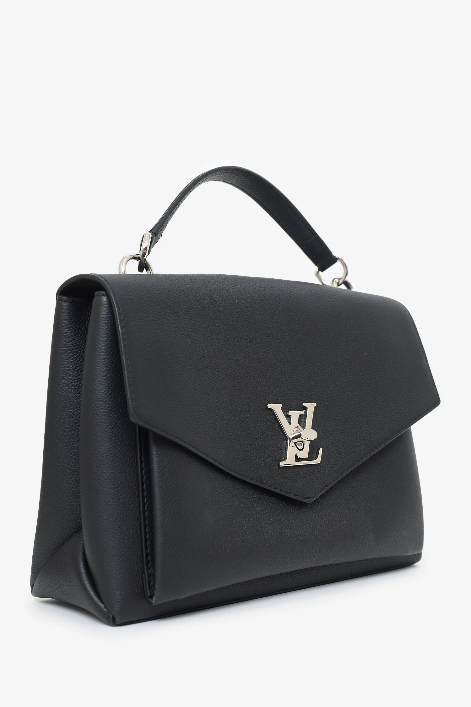 Louis Vuitton Black Leather LockMe Top Handle