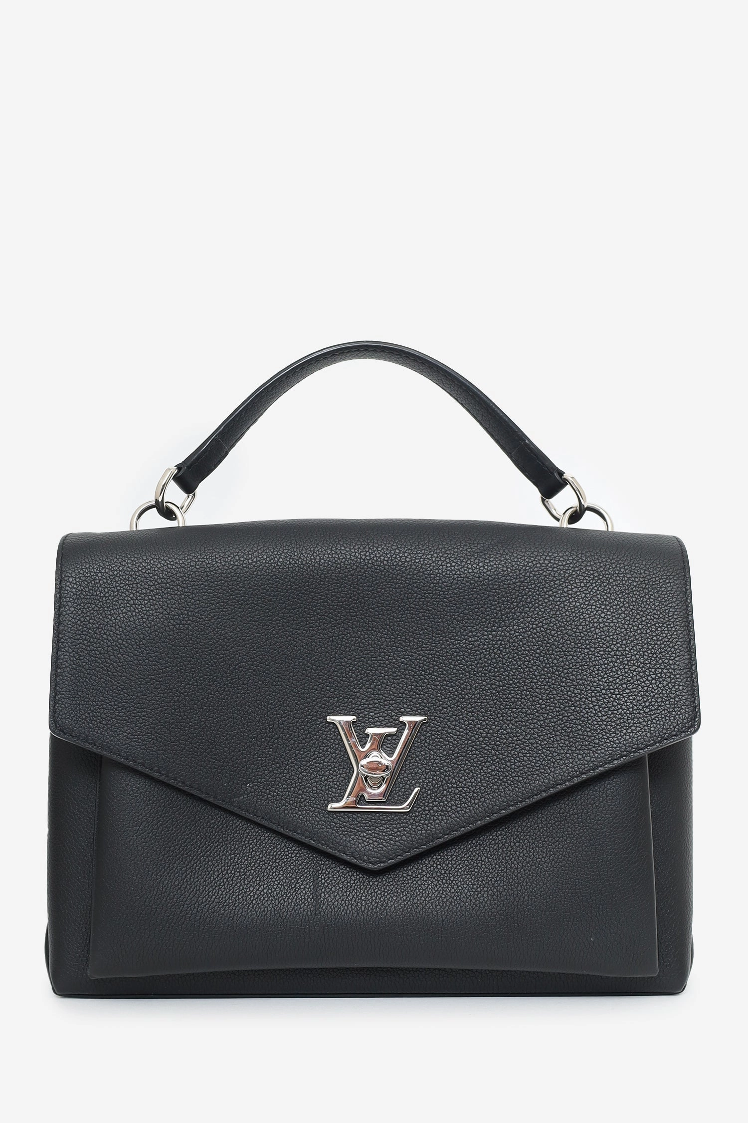 Louis Vuitton Black Leather LockMe Top Handle