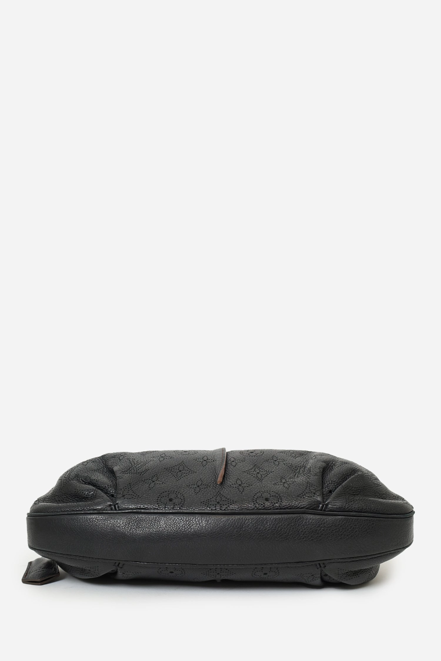Louis Vuitton Black Leather Mahina Selene Hobo Bag