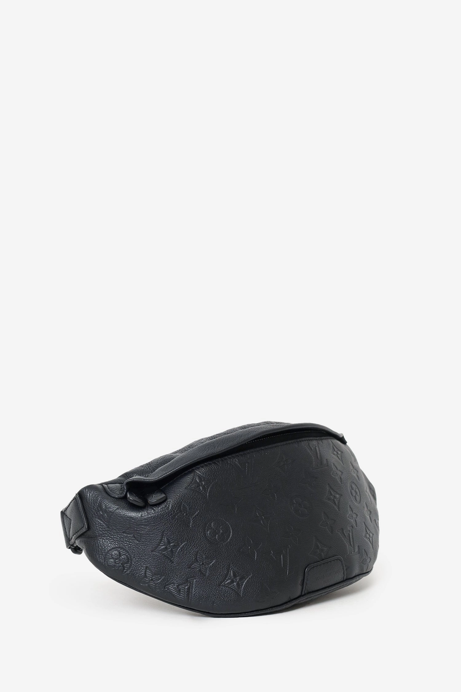 Louis Vuitton Black Monogram Shadow Calfskin Discovery Bumbag PM
