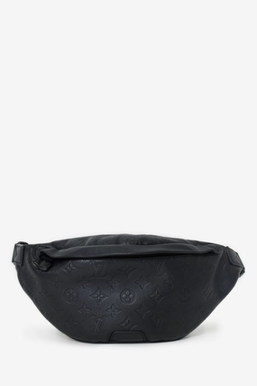 Louis Vuitton Black Monogram Shadow Calfskin Discovery Bumbag PM