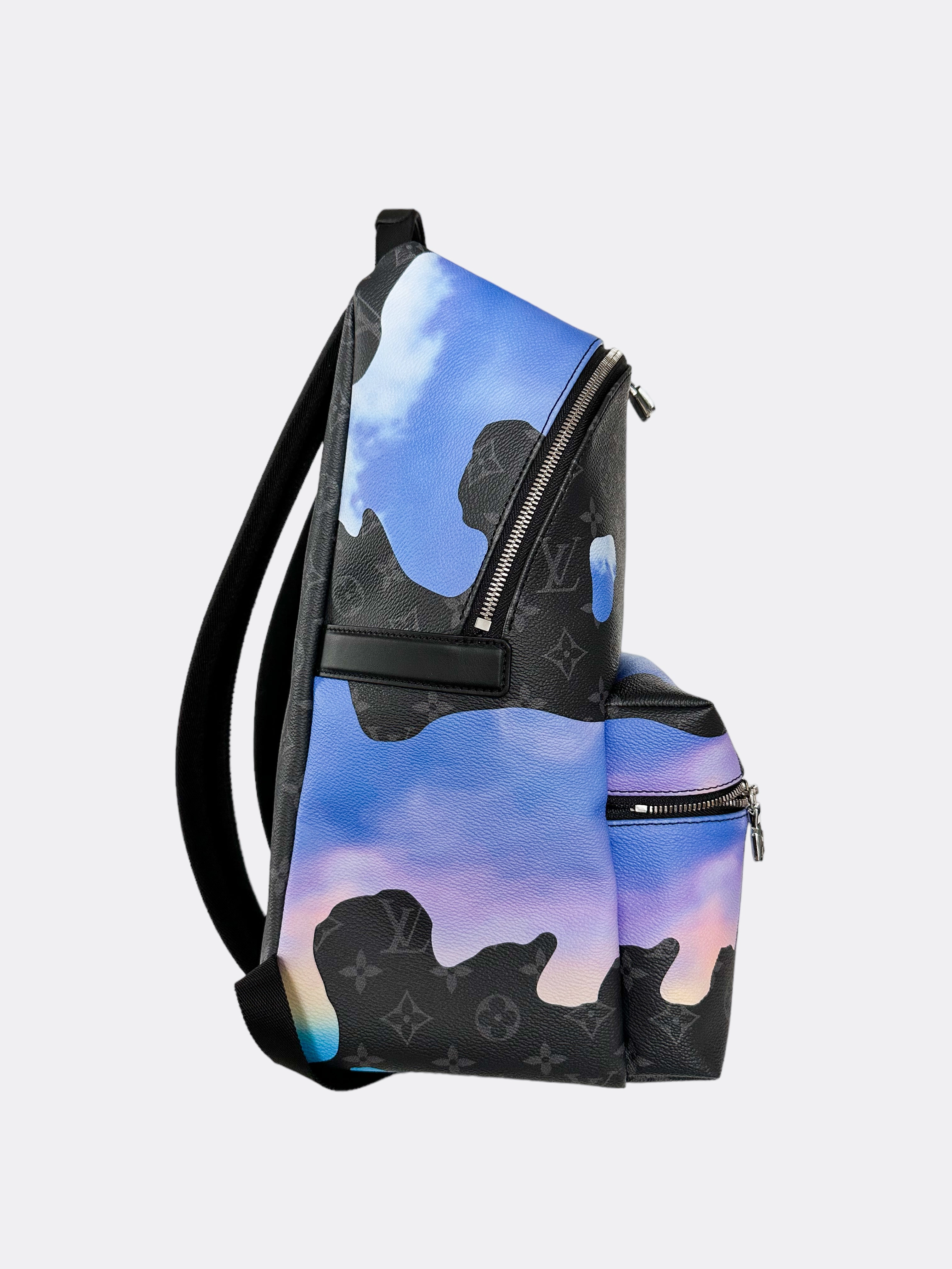Louis Vuitton Blue Monogram Eclipse Online Exclusive Discovery Backpack