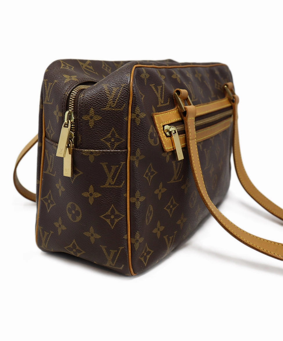 Louis Vuitton Brown Monogram Canvas & Leather Tote