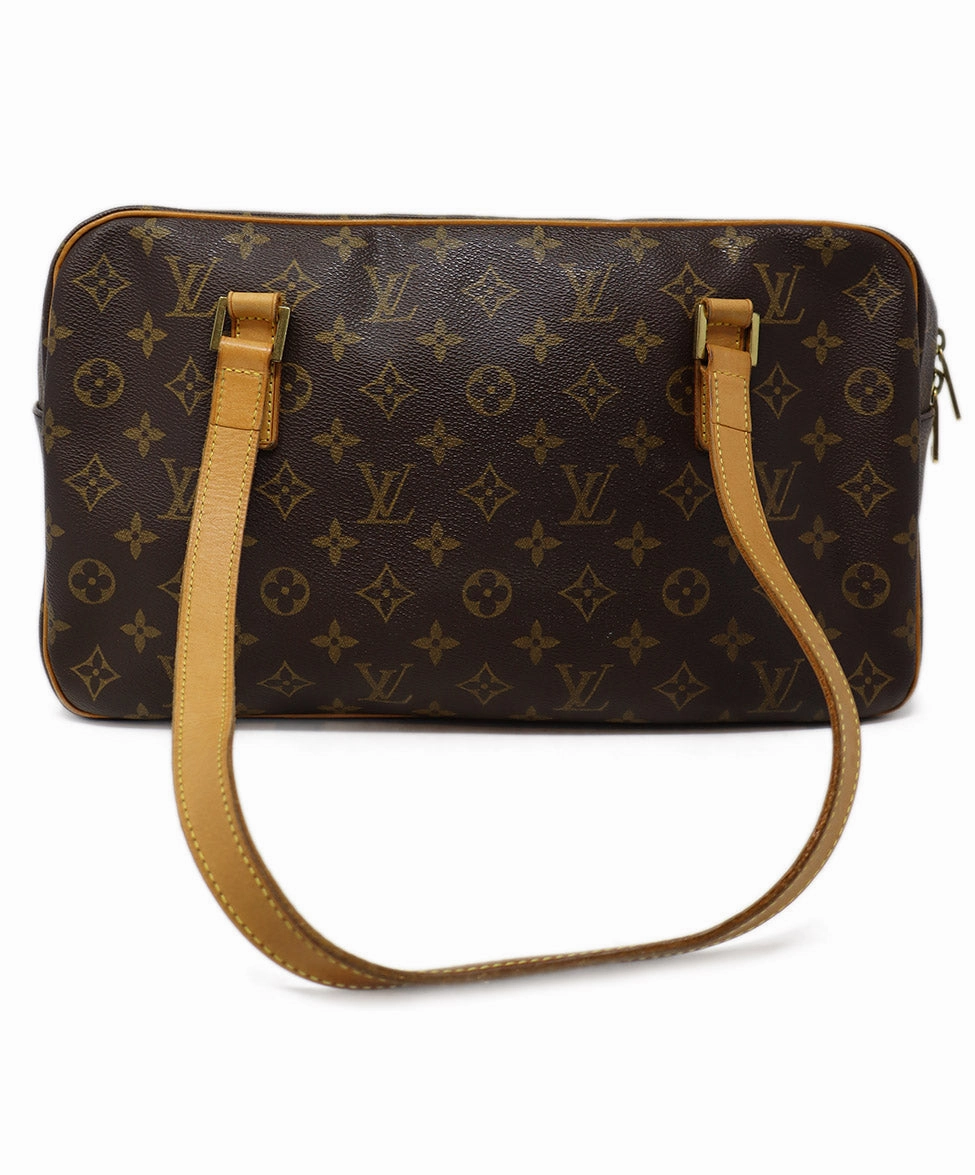 Louis Vuitton Brown Monogram Canvas & Leather Tote