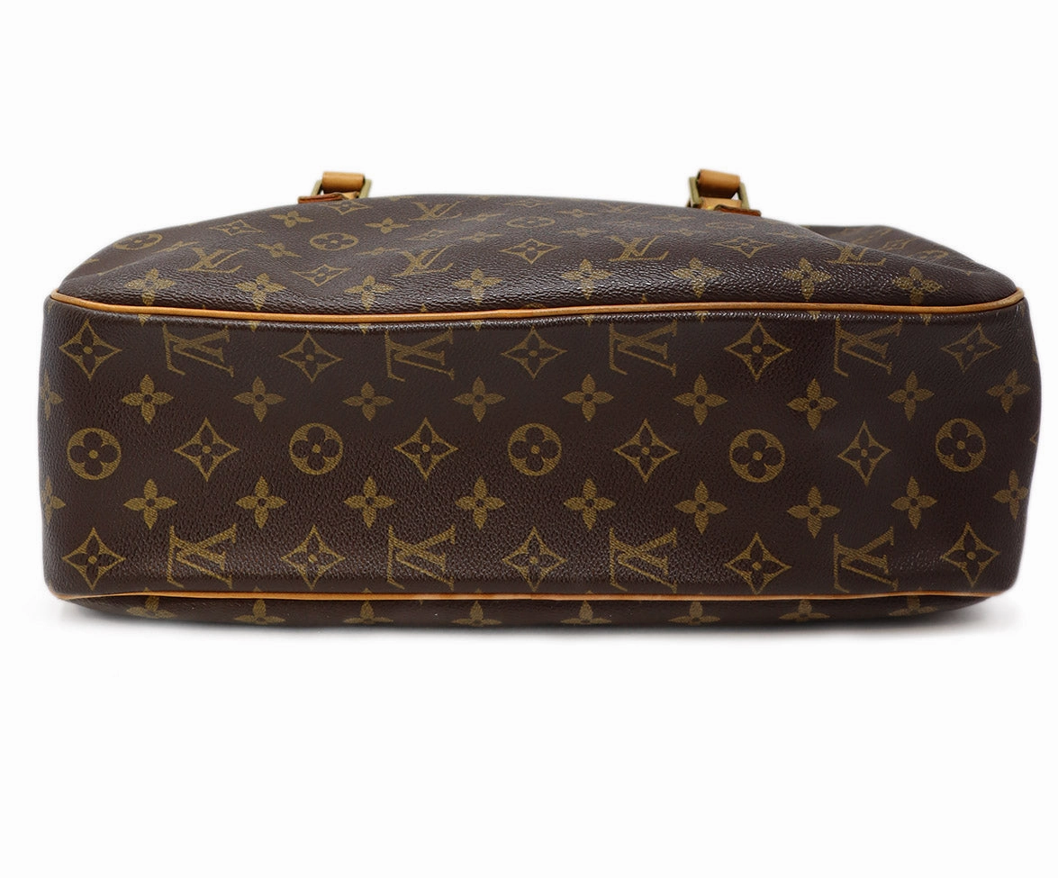 Louis Vuitton Brown Monogram Canvas & Leather Tote