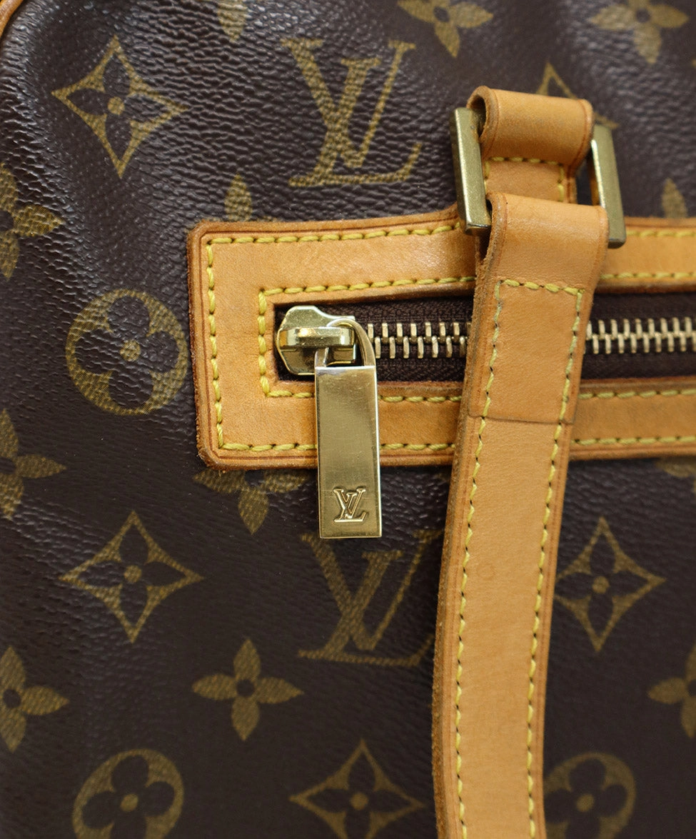 Louis Vuitton Brown Monogram Canvas & Leather Tote