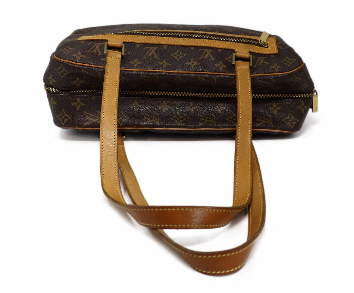 Louis Vuitton Brown Monogram Canvas & Leather Tote