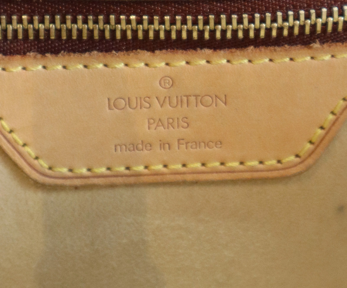 Louis Vuitton Brown Monogram Canvas & Leather Tote