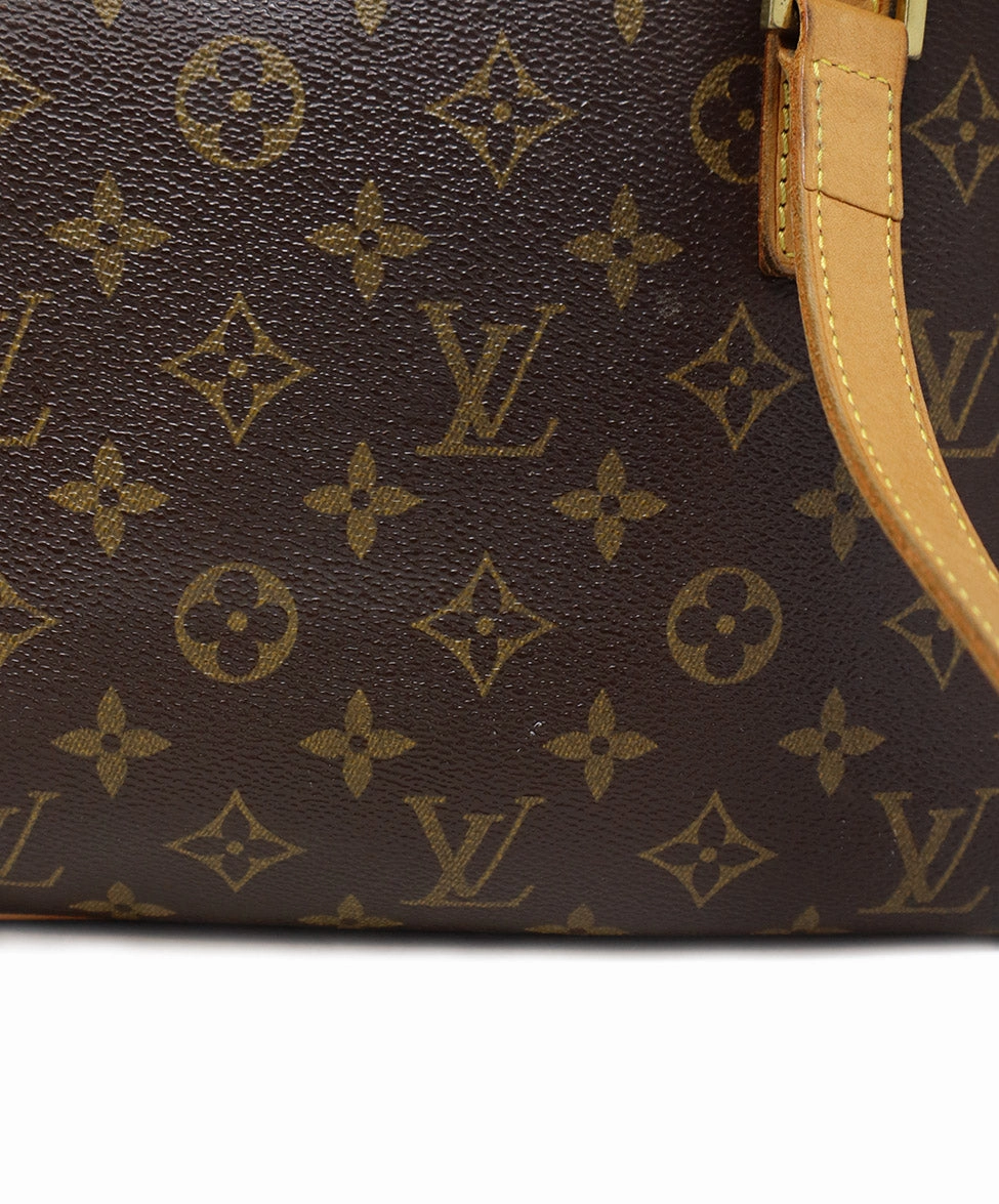 Louis Vuitton Brown Monogram Canvas & Leather Tote