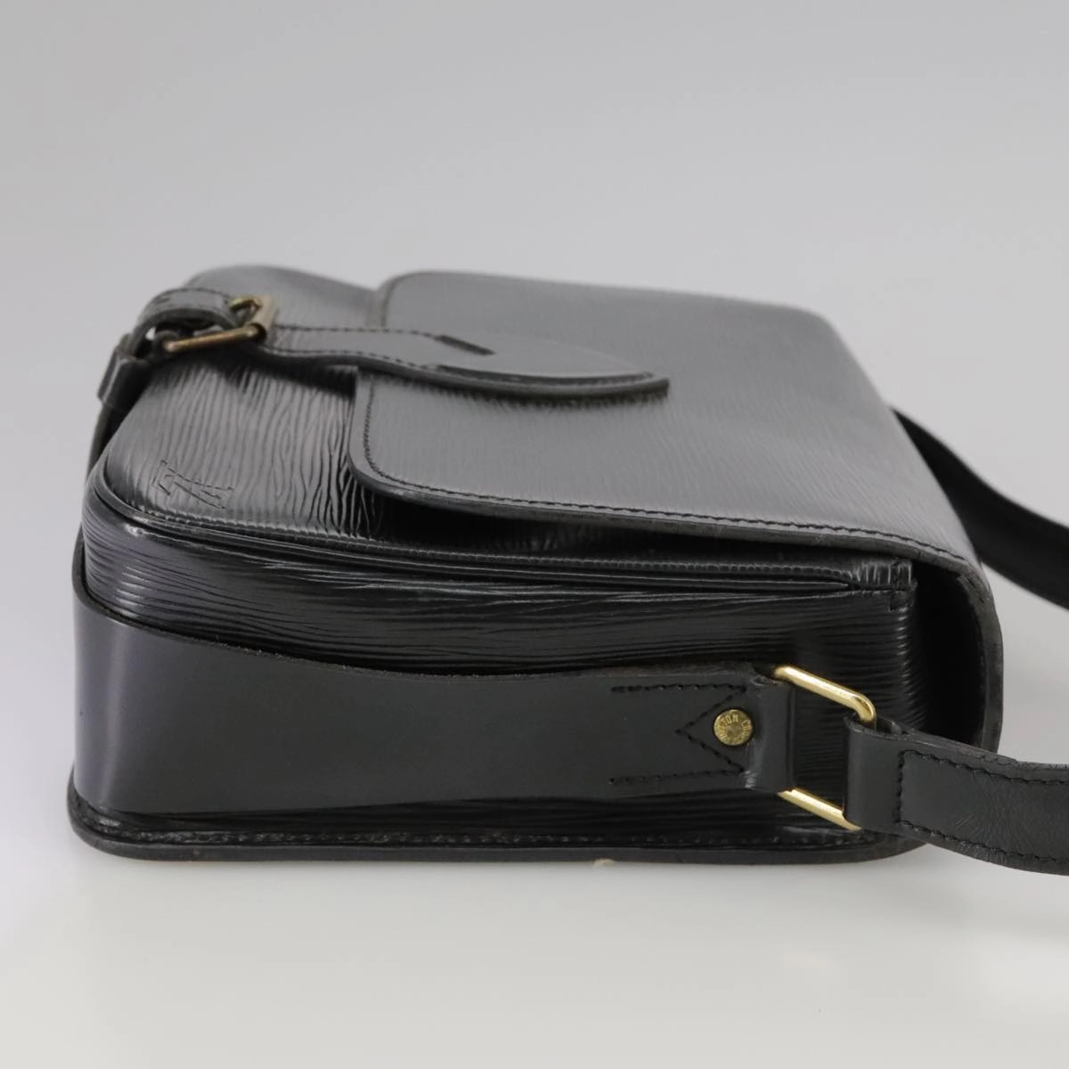 Louis Vuitton Cartouchire Black Leather Shoulder Bag