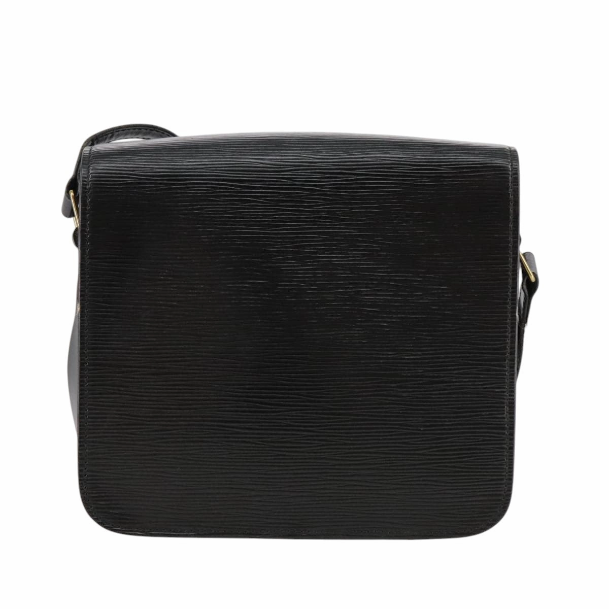 Louis Vuitton Cartouchire Black Leather Shoulder Bag