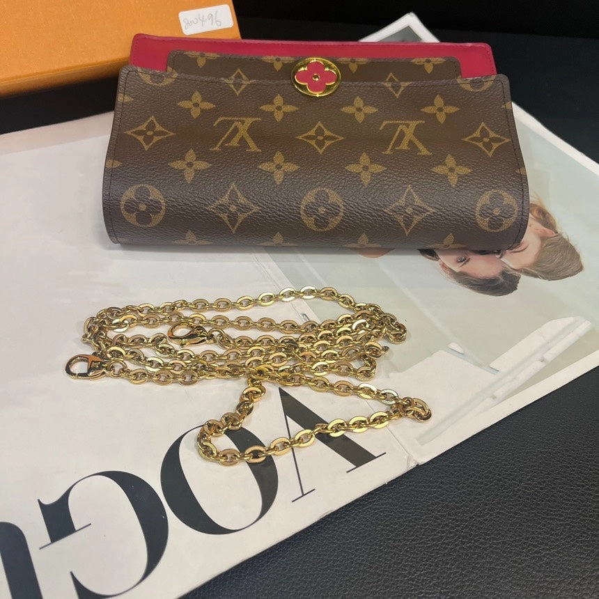 Louis Vuitton Chip Flore Flower Buckle Pink Crossbody Bag