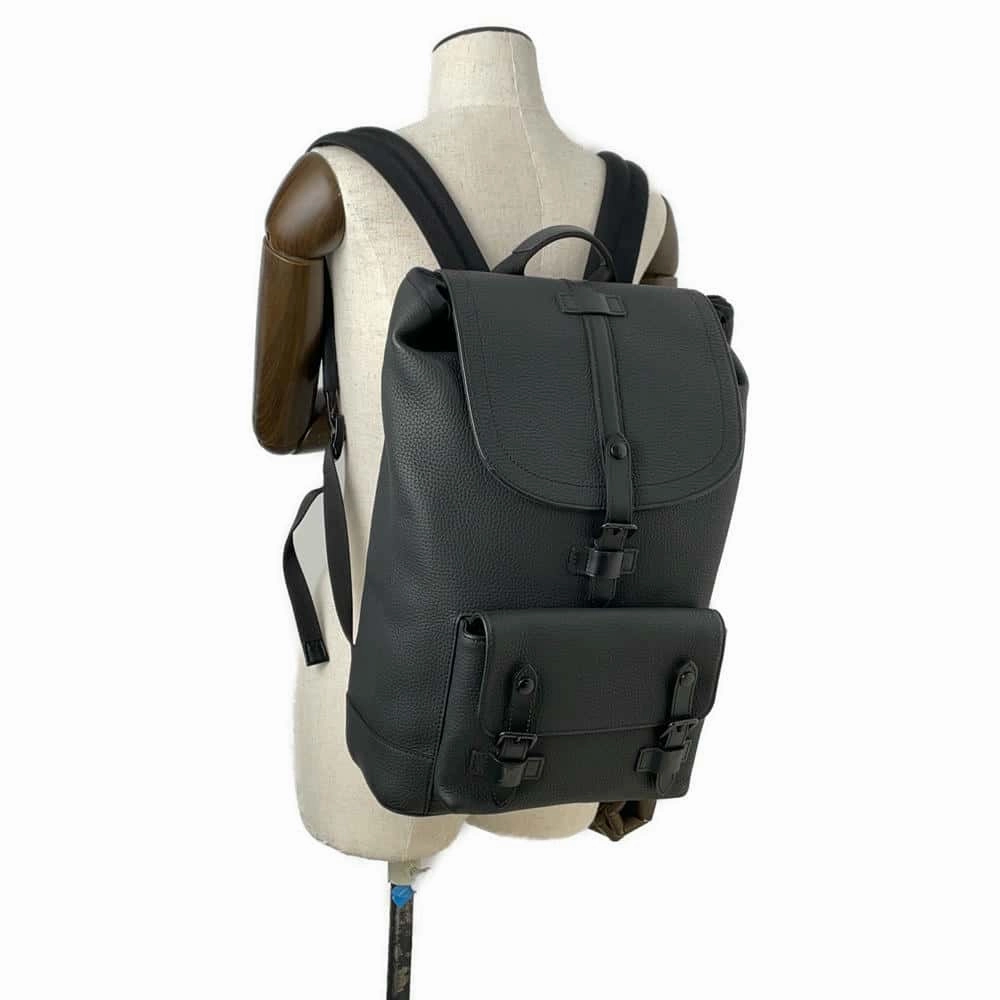 LOUIS VUITTON Christopher Slim Backpack Noir M58644 Taurillon Leather