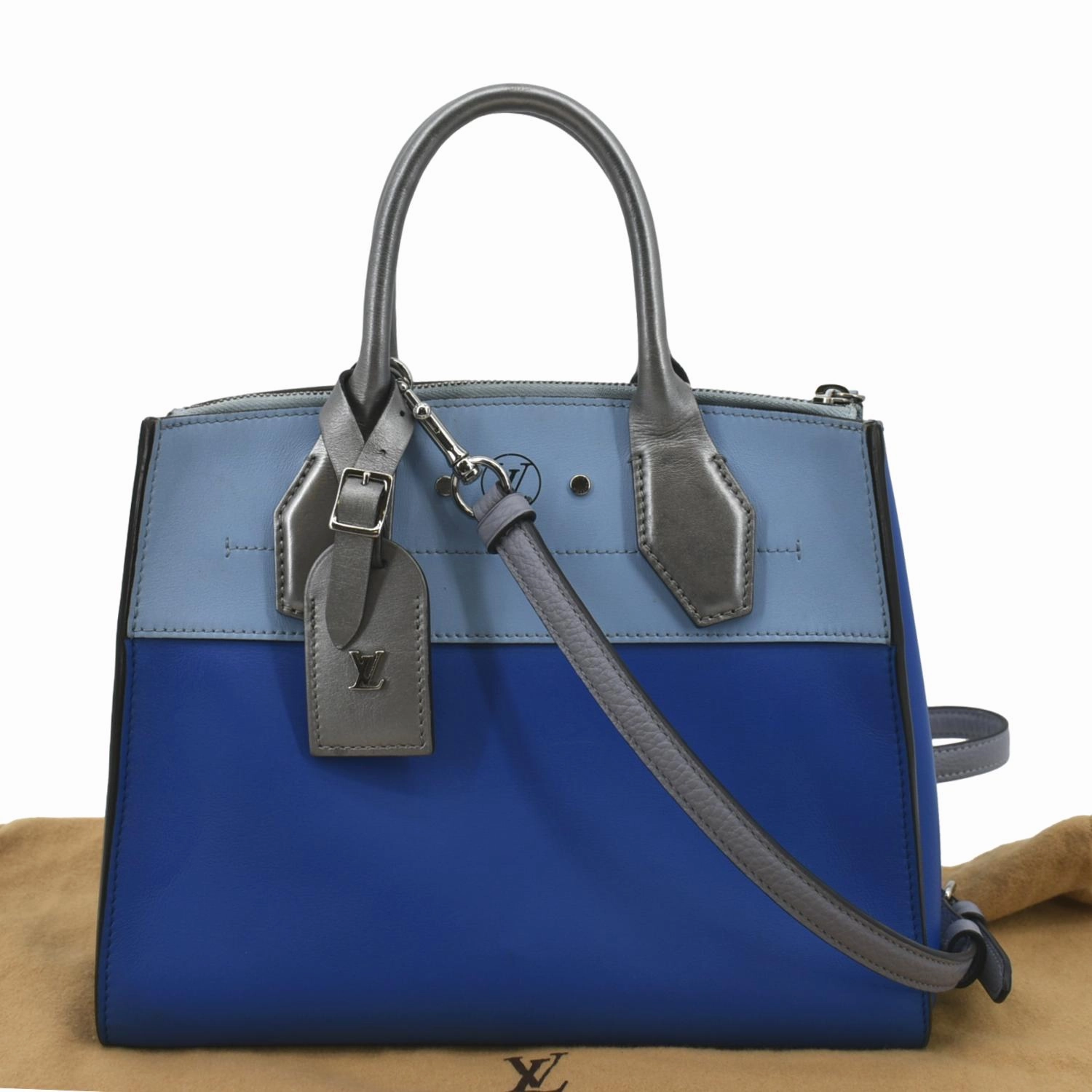 LOUIS VUITTON City Steamer Leather Shoulder Bag Tri Color