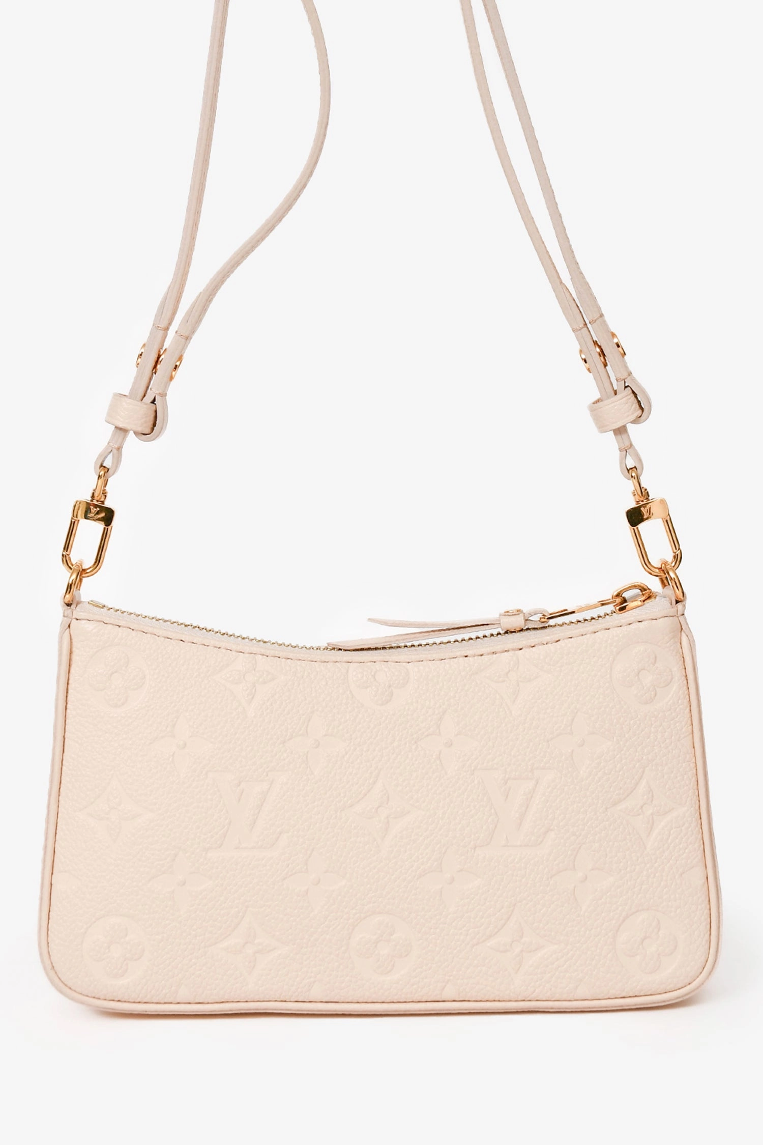Louis Vuitton Cream Monogram Empreinte Leather Easy Pouch on Strap