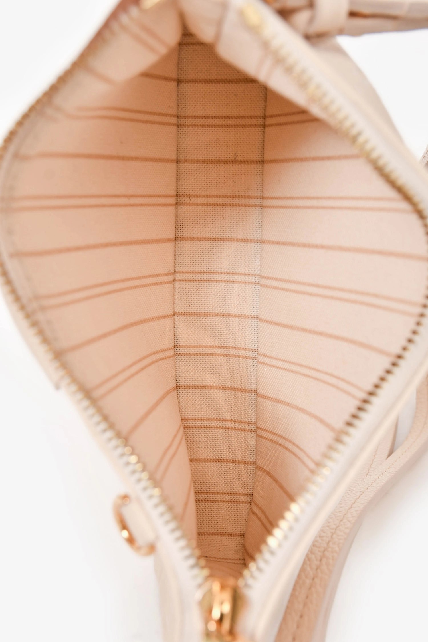 Louis Vuitton Cream Monogram Empreinte Leather Easy Pouch on Strap