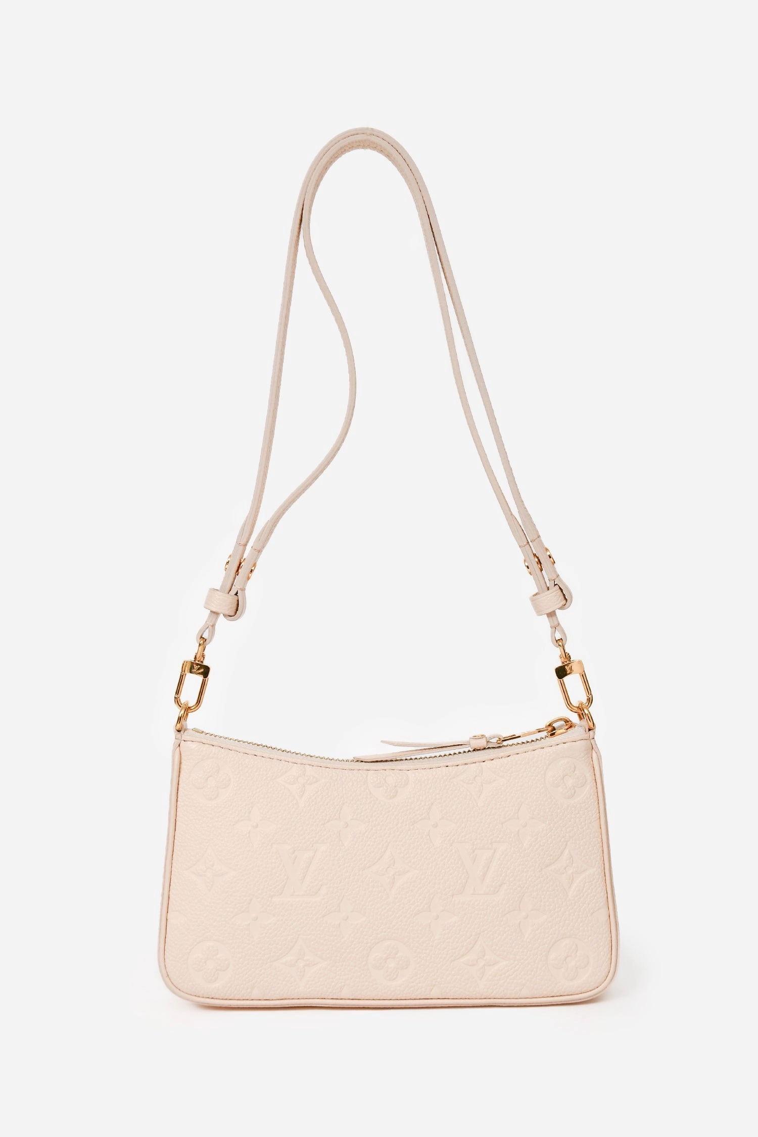 Louis Vuitton Cream Monogram Empreinte Leather Easy Pouch on Strap