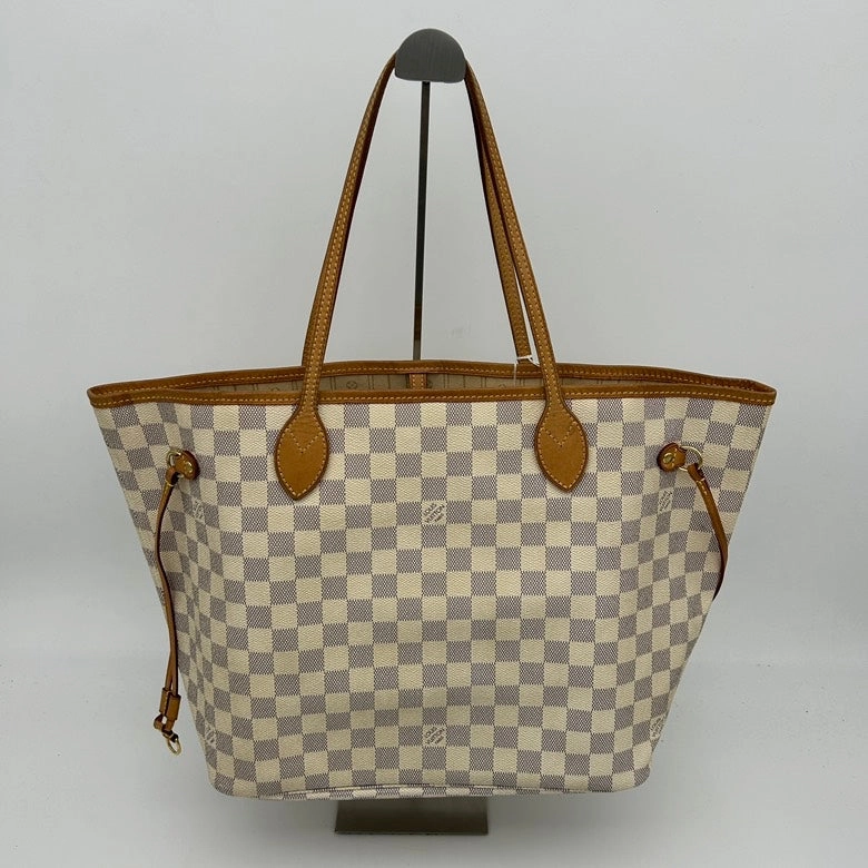 Louis Vuitton Damier Azur Canvas Neverfull MM Shoulder Bag