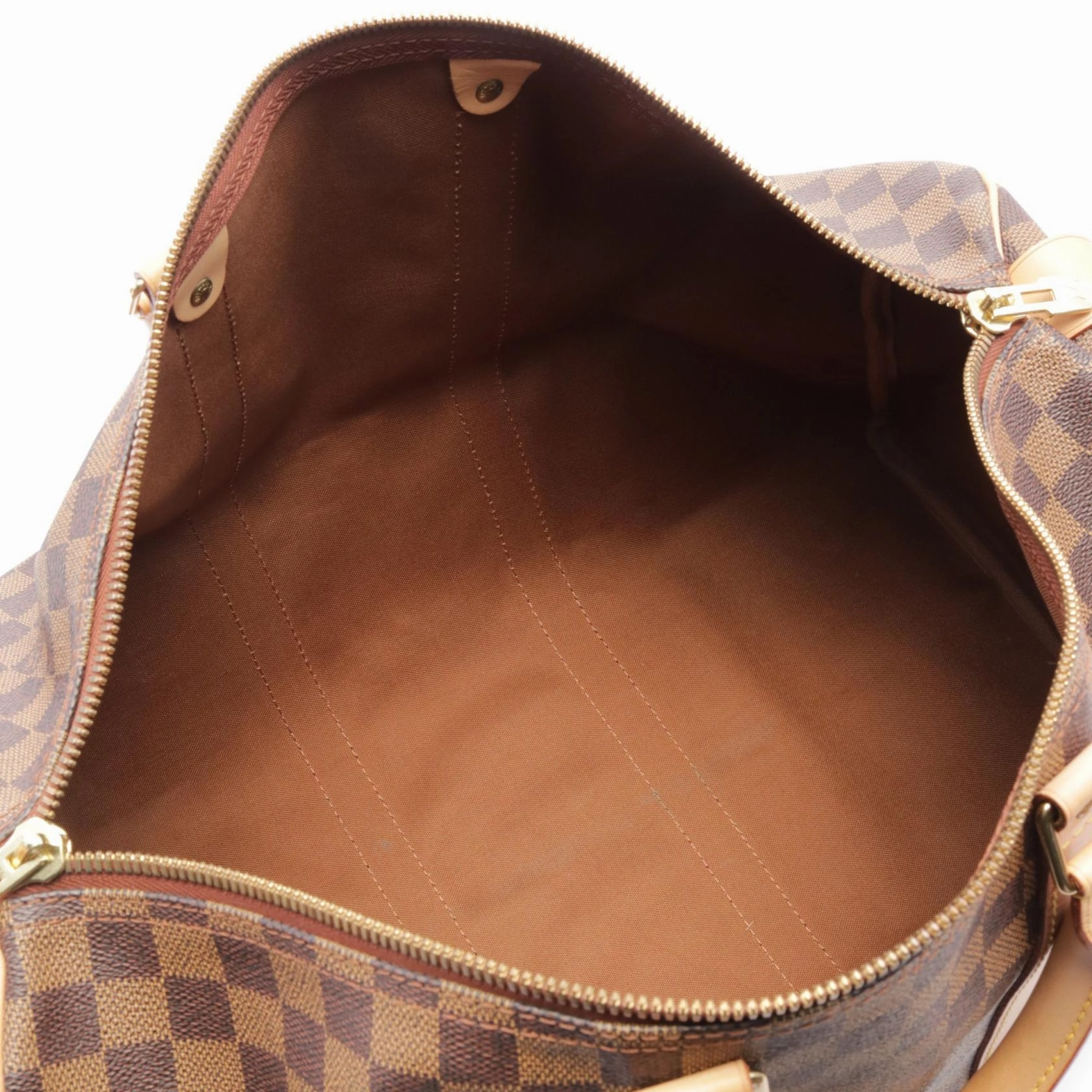 Louis Vuitton Damier Canvas Leather Keepall 45 Bag