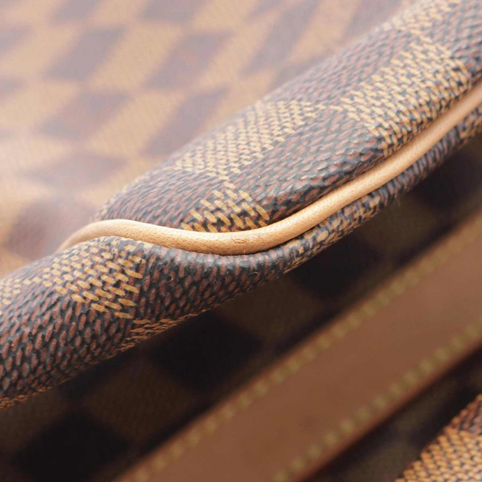 Louis Vuitton Damier Canvas Leather Keepall 45 Bag