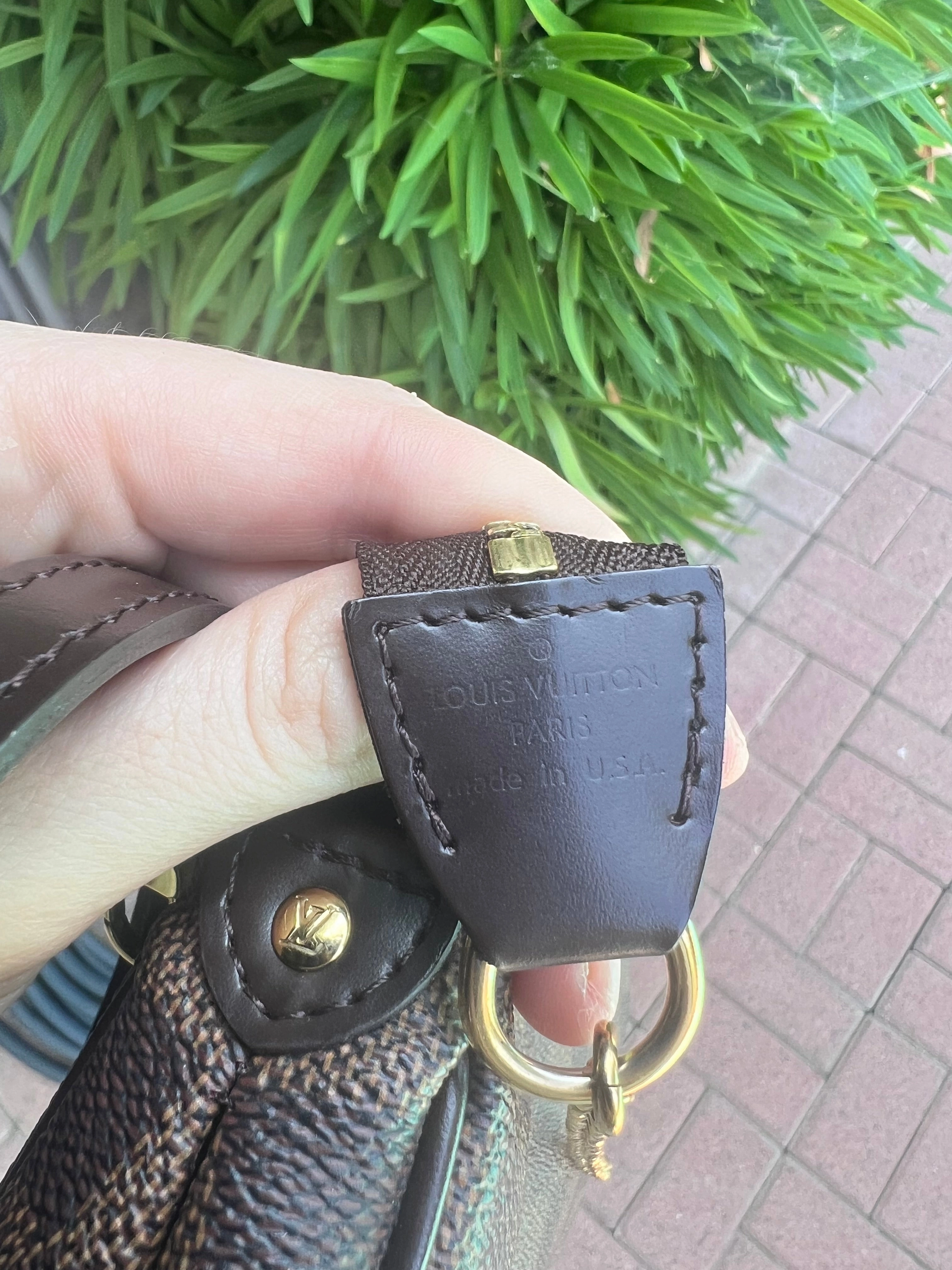 Louis Vuitton Damier Ebene Eva crossbody shoulder bag